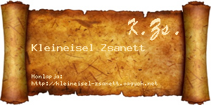Kleineisel Zsanett névjegykártya