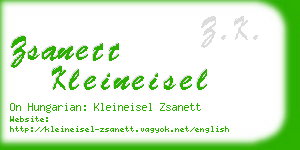 zsanett kleineisel business card